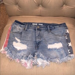 Red/white/blue Jean shorts size 14